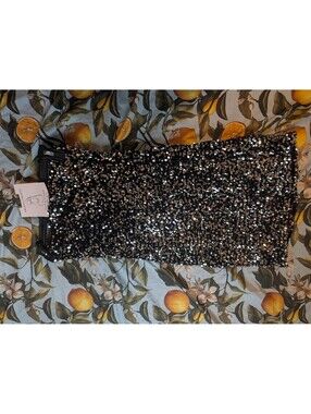 3030 Black Sequin Mini Dress with Matching Handbag | New With Tags | Size Medium